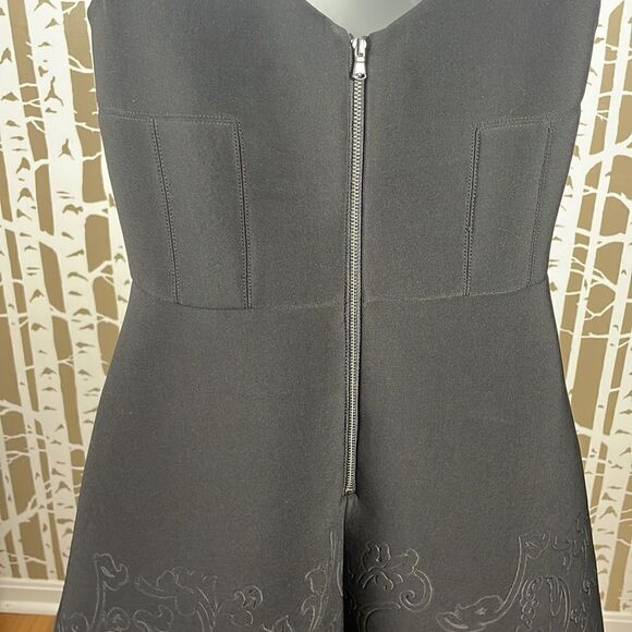 Vera Wang Embossed Neoprene Fit and Flare Scuba Dress 4 - Picture 9 of 12